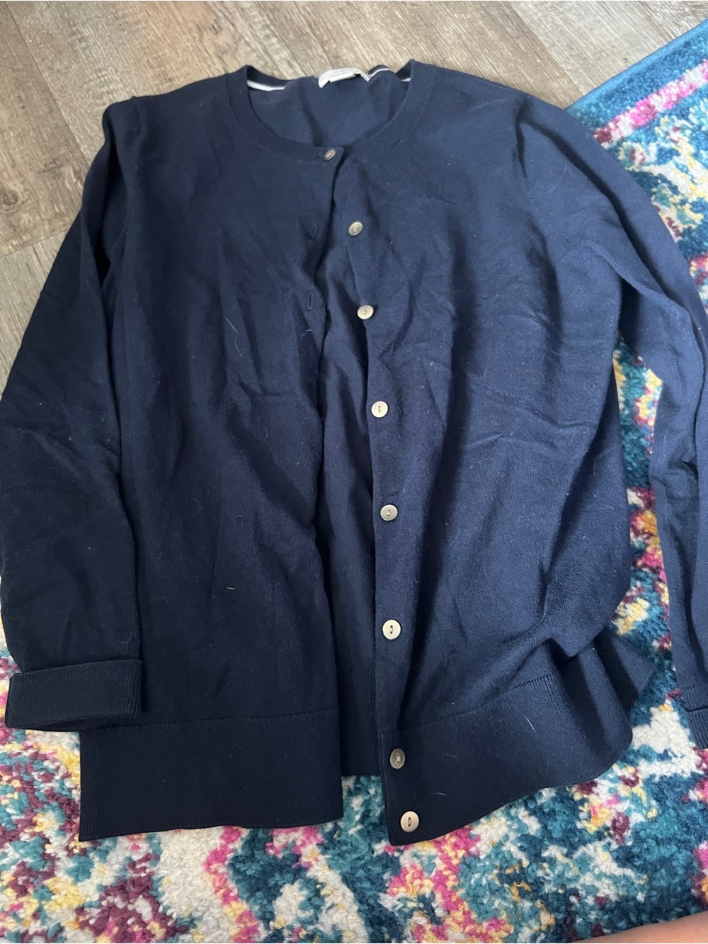 Ll bean MP navy cardigan